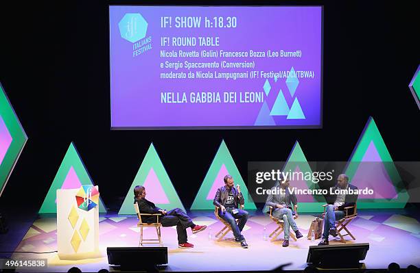 Nella Gabbia Dei Leoni" during the IF! Italians Festival at Franco Parenti Theater on November 7, 2015 in Milan, Italy.