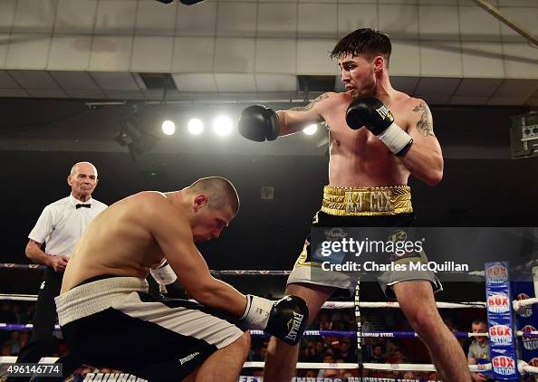 Jamie Ridge Boxing Jamie Cox knocks out Ferenc Albert during their super middleweight ...