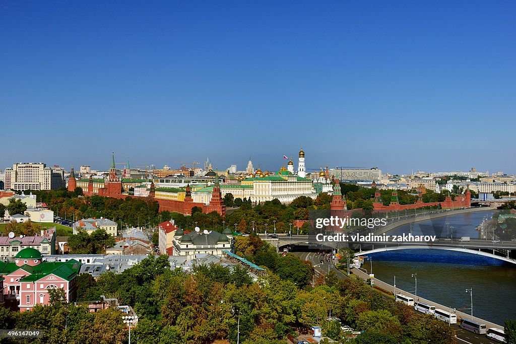 Moscwow Aerial View Of Moscow Cityscape At Sunny Day High-Res Stock Photo ...