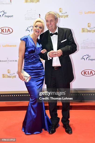 Joerg Wontorra and Heike Wontorra attend the German Sports Media Ball at Alte Oper on November 7, 2015 in Frankfurt am Main, Germany.