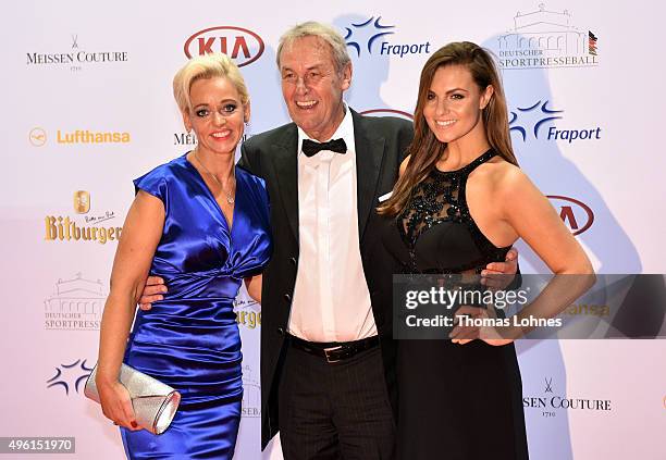 Joerg Wontorra, Heike Wontorra and Laura Wontorra attend the German Sports Media Ball at Alte Oper on November 7, 2015 in Frankfurt am Main, Germany.