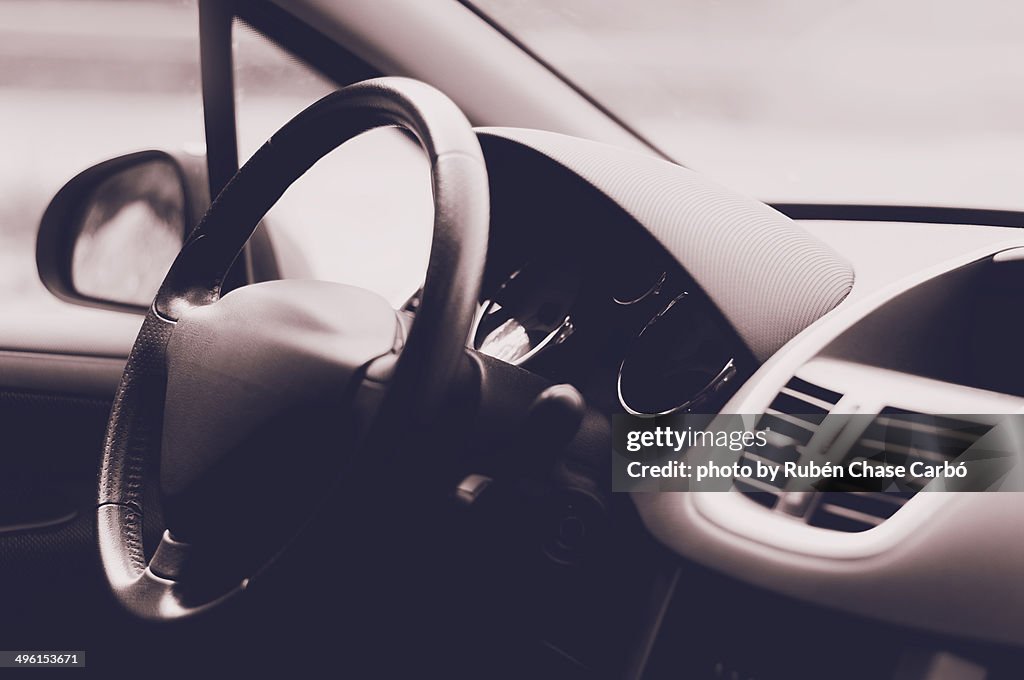 Vintage car interior