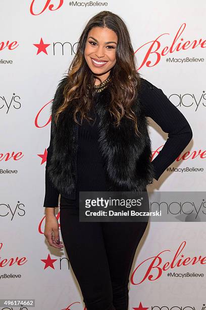 Jordin Sparks helps kick off the holidays at Macy's Great Tree Lighting in Chicago on November 7, 2015 in Chicago, Illinois.