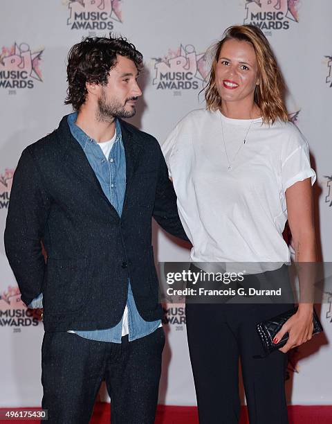 Jeremy Frerot and Laure Manaudou attend the 17th NRJ Music Awards at Palais des Festivals on November 7, 2015 in Cannes, France.