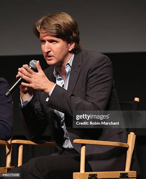 Tom Hooper attends The Academy Of Motion Picture Arts And Sciences Hosts An Official Academy Screening Of THE DANISH GIRL on November 7, 2015 in New...