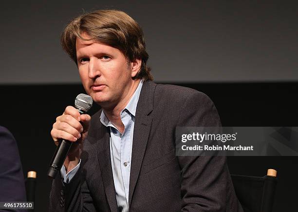 Tom Hooper attends The Academy Of Motion Picture Arts And Sciences Hosts An Official Academy Screening Of THE DANISH GIRL on November 7, 2015 in New...