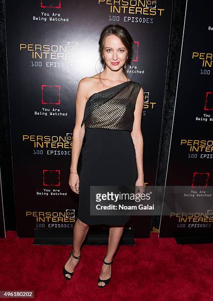 Actress Amy Acker attends "Person Of Interest" 100th episode celebration event at 230 Fifth Avenue on November 7, 2015 in New York City.