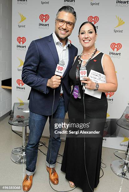 Actors Jaime Camil and Angelica Vale attend iHeartRadio Fiesta Latina presented by Sprint at American Airlines Arena on November 7, 2015 in Miami,...