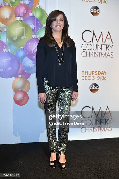 Recording Artist Martina McBride attends the CMA 2015 Country Christmas press room on November 7, 2015 in Nashville, Tennessee.