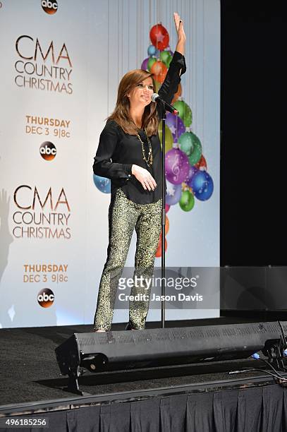 Recording Artist Martina McBride attends the CMA 2015 Country Christmas press room on November 7, 2015 in Nashville, Tennessee.