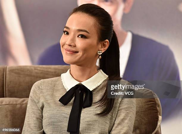 Actress Shu Qi attends the press conference of writer and director Luoluo Zhao Jiaorong's film "The Last Women Standing" on November 7, 2015 in...