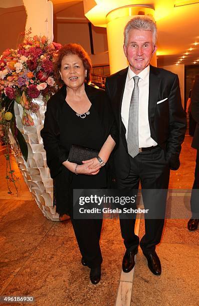 Jupp Heynkes and his wife Iris Heynkes during the German Sports Media Ball at Alte Oper on November 7, 2015 in Frankfurt am Main, Germany.