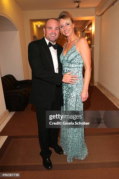 Sven Ottke and his wife Monique Ottke during the German Sports Media Ball at Alte Oper on November 7, 2015 in Frankfurt am Main, Germany.