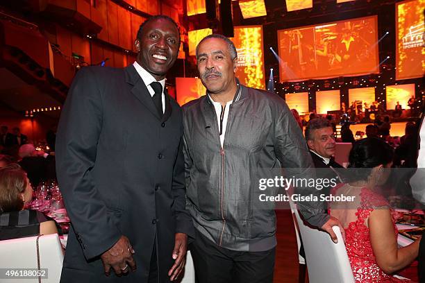 Linford Christie and Daley Thompson during the German Sports Media Ball at Alte Oper on November 7, 2015 in Frankfurt am Main, Germany.