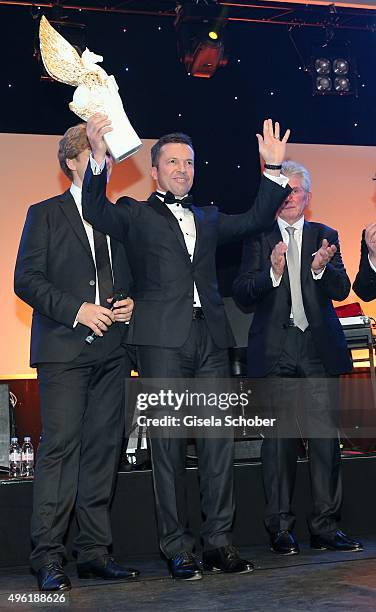 Lothar Matthaeus and Jupp Heynkes , Meissen Pegasos Award during the German Sports Media Ball at Alte Oper on November 7, 2015 in Frankfurt am Main,...