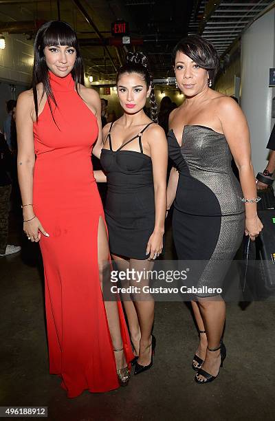 Jackie Cruz, Diane Guerrero and Selenis Leyva attend iHeartRadio Fiesta Latina presented by Sprint at American Airlines Arena on November 7, 2015 in...