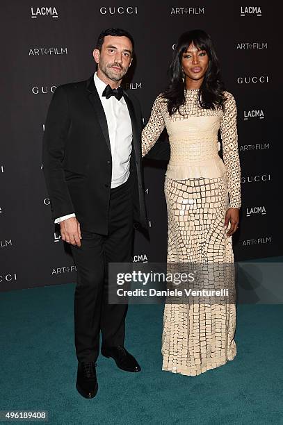 Designer Riccardo Tisci and model Naomi Campbell attend LACMA 2015 Art+Film Gala Honoring James Turrell and Alejandro G Iñárritu, Presented by Gucci...