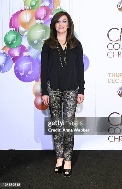 Country Music Singer Martina McBride attends the CMA 2015 Country Christmas Press room CMA 2015 Country Christmas on November 7, 2015 in Nashville,...