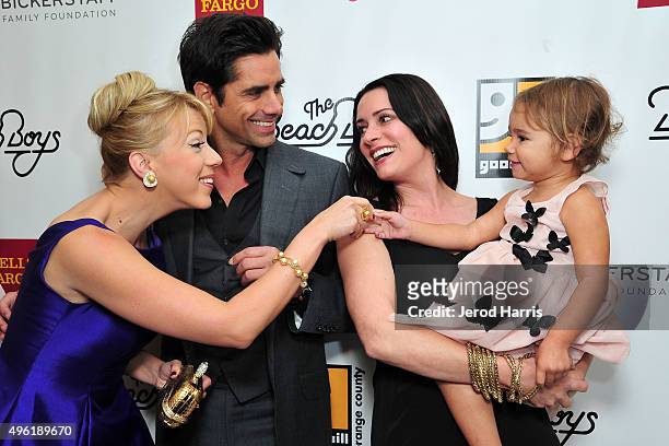 Jodie Sweetin, John Stamos, Paget Brewster and Layla Golfieri attend the 2nd Annual Goodwill Gala at Laguna Cliffs Marriott on November 7, 2015 in...