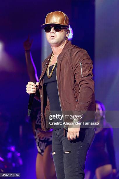 Recording artist Wisin performs onstage at iHeartRadio Fiesta Latina presented by Sprint at American Airlines Arena on November 7, 2015 in Miami,...