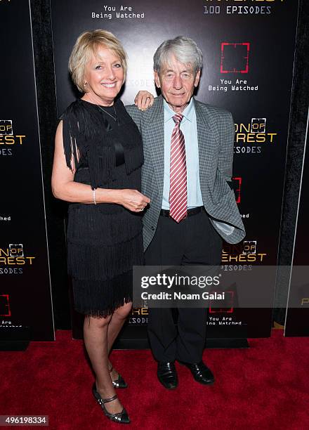 Actors Kim Hartman and John Nolan attend "Person Of Interest" 100th episode celebration event at 230 Fifth Avenue on November 7, 2015 in New York...