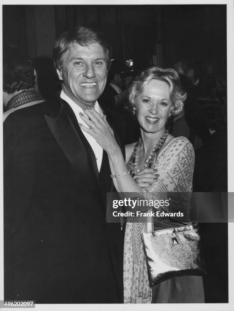 Actress Tippi Hedren with her husband Noel Marshall, attending the Directors Guild of America Awards, Beverly Hill Hilton, California, March 14th...