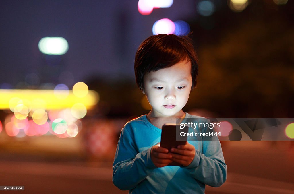 Boy Using Smart Phone