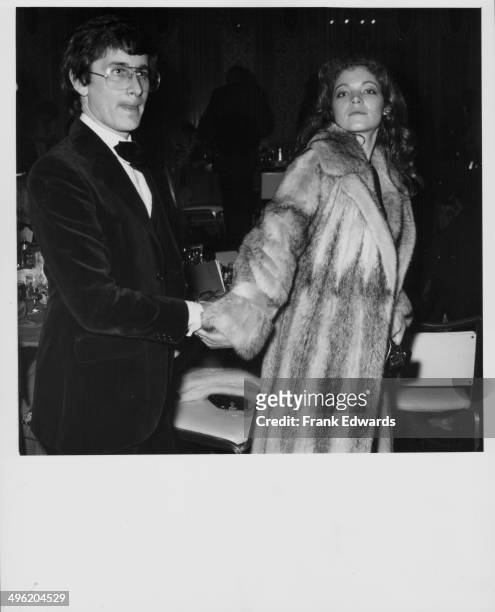 Movie director Steven Spielberg with his girlfriend, actress Amy Irving, at the Screen Directors Guild Awards, Hollywood, California, May 1978.