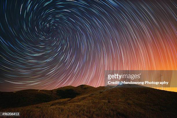starry night - long exposure stars stock pictures, royalty-free photos & images