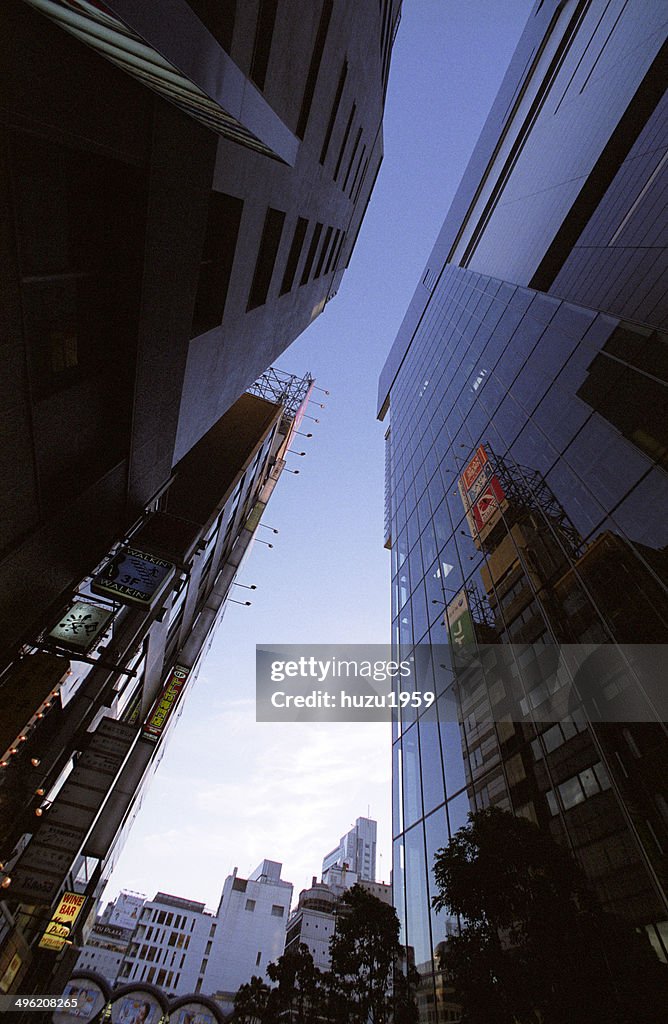 Upward view of Shibuya