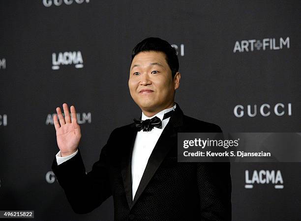 Singer Psy attends attends the LACMA Art + Film Gala honoring Alejandro G. Iñárritu and James Turrell and presented by Gucci at LACMA on November 7,...