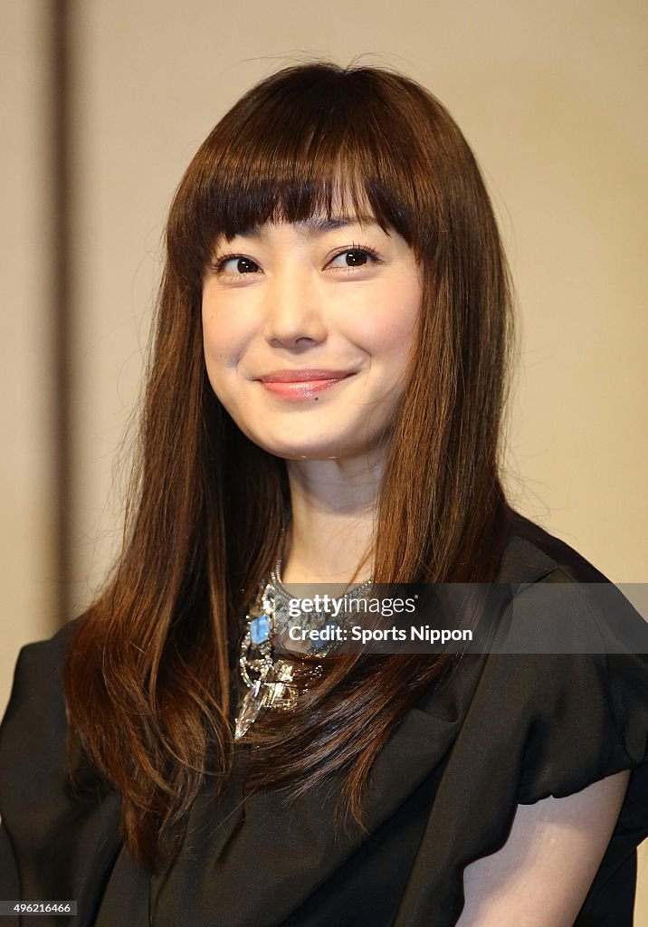 Miho Kanno Attends Press Conference In Tokyo