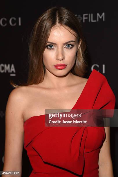 Model Xenia Tchoumitcheva attends LACMA 2015 Art+Film Gala Honoring James Turrell and Alejandro G Iñárritu, Presented by Gucci at LACMA on November...