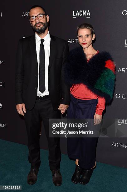 Artists Sam Durant and Ana Prvacki attend LACMA 2015 Art+Film Gala Honoring James Turrell and Alejandro G Iñárritu, Presented by Gucci at LACMA on...