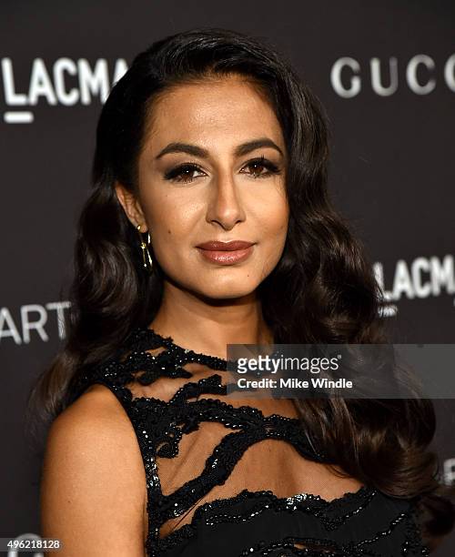Nausheen Shah attends LACMA 2015 Art+Film Gala Honoring James Turrell and Alejandro G Iñárritu, Presented by Gucci at LACMA on November 7, 2015 in...