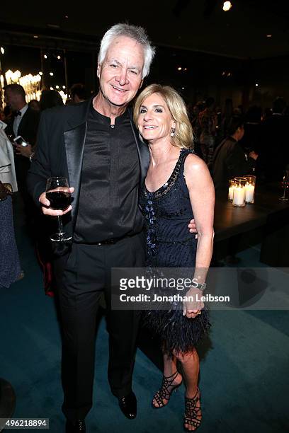 Ric Kayne and LACMA trustee Jamie McCourt attend LACMA 2015 Art+Film Gala Honoring James Turrell and Alejandro G Iñárritu, Presented by Gucci at...