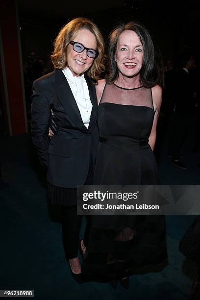 Hammer director Annie Philbin and Terry Morello attend LACMA 2015 Art+Film Gala Honoring James Turrell and Alejandro G Iñárritu, Presented by Gucci...