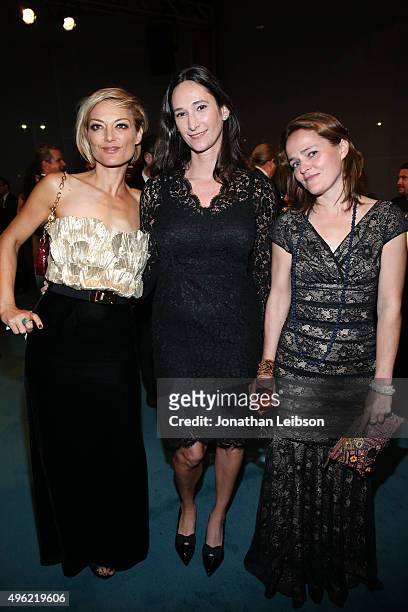 Director Lucy Walker, Bettina Korek and guest attend LACMA 2015 Art+Film Gala Honoring James Turrell and Alejandro G Iñárritu, Presented by Gucci at...