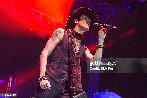 Singer-songwriter Perry Farrell of Jane's Addiction performs onstage during Day 2 of Fun Fun Fun Fest at Auditorium Shores on November 7, 2015 in...