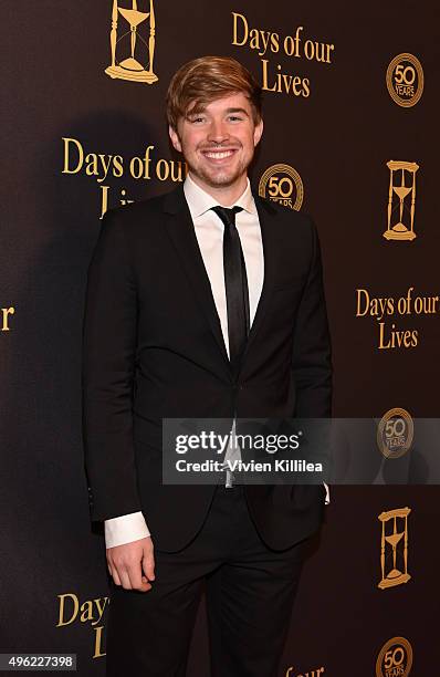 Actor Chandler Massey attends the Days Of Our Lives' 50th Anniversary Celebration at Hollywood Palladium on November 7, 2015 in Los Angeles,...