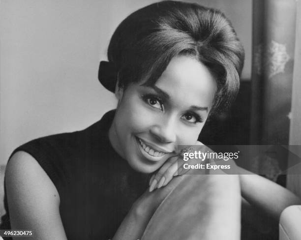 Portrait of actress and singer Diahann Carroll, during a visit to London, January 18th 1965.