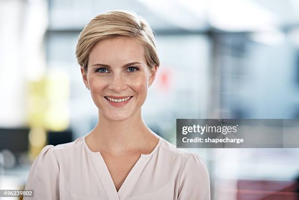 motivated to succeed in my career - blonde business woman stock pictures, royalty-free photos & images