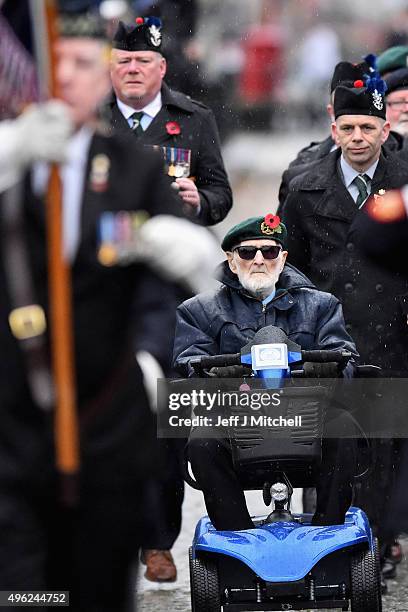 Members of Scotland's armed forces and veterans gather to commemorate and pay respect to the sacrifice of service men and women who fought in the two...