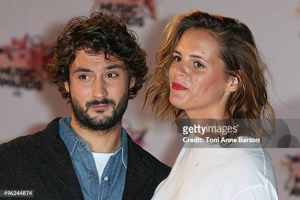 Jeremy Frerot and Laure Manaudou attend the17th NRJ Music Awards at Palais des Festivals on November 7, 2015 in Cannes, France.