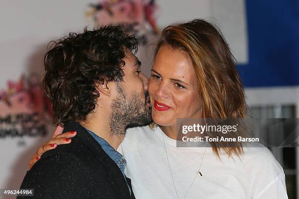 Jeremy Frerot and Laure Manaudou attend the17th NRJ Music Awards at Palais des Festivals on November 7, 2015 in Cannes, France.