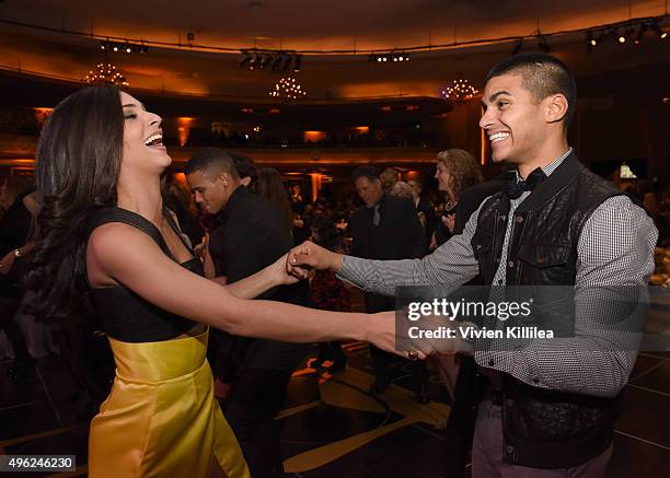 Actors Camila Banus and Marlon Aquino attend the Days Of Our Lives' 50th Anniversary Celebration at Hollywood Palladium on November 7, 2015 in Los...