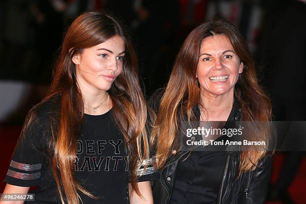 Thylane Blondeau and Veronika Loubry attend the17th NRJ Music Awards at Palais des Festivals on November 7, 2015 in Cannes, France.