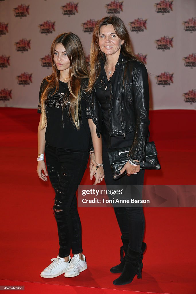 Thylane Blondeau and Veronika Loubry attend the17th NRJ Music Awards