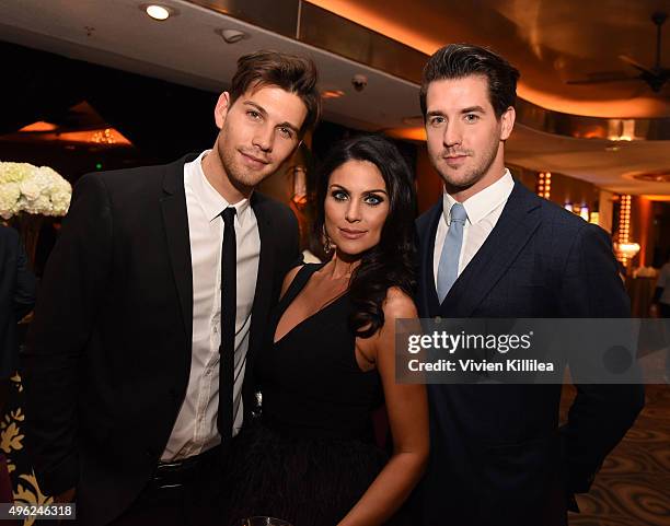 Actor Casey Deidrick, actress Nadia Bjorlin and Grant Turnbull attend the Days Of Our Lives' 50th Anniversary Celebration at Hollywood Palladium on...