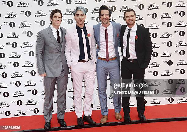 All Time Low attends the BBC Radio 1 Teen Awards at Wembley Arena on November 8, 2015 in London, England.